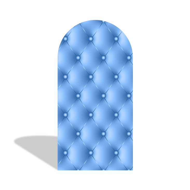 Toile de fond pour arche Joyeux Anniversaire capitonné marbre bleu