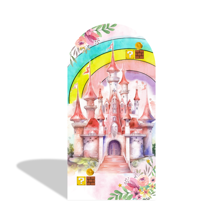 Toile de fond pour arche Joyeux Anniversaire film dessin animé Mario Princesse