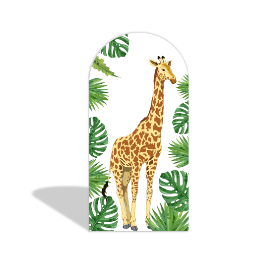 Toile de fond pour arche Joyeux Anniversaire jungle sauvage safari