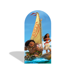 Toile de fond pour arche Joyeux Anniversaire thème Vaiana