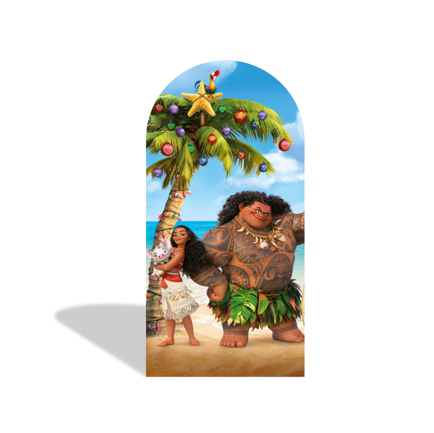 Toile de fond pour arche Joyeux Anniversaire thème Vaiana