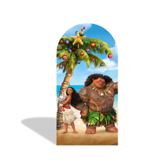 Toile de fond pour arche Joyeux Anniversaire thème Vaiana