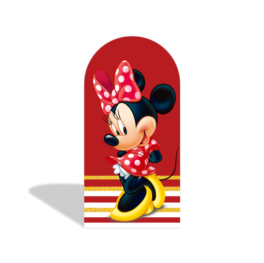 Toile de fond pour arche fête anniversaire dessin animé Minnie Mickey