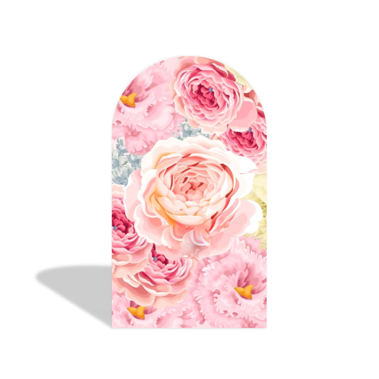 Toile de fond pour arche Joyeux Anniversaire papillon flore fleur