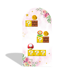 Toile de fond pour arche Joyeux Anniversaire film dessin animé Mario Princesse