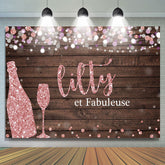 Cinquante et Fabuleux En bois Rose Boekh Anniversaire Toile de fond