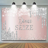 Doux Seize Rose Or Argent 16ème Anniversaire Toile de fond