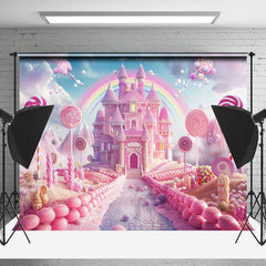 Cake Smash Bonbons pays des merveilles Château Anniversaire Toile de fond