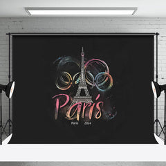 Rétro Eiffel La tour Paris 2024 sport olympique Toile de fond
