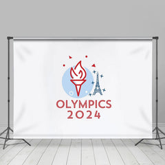 Torche Eiffel La tour sport olympique Paris 2024 Toile de fond