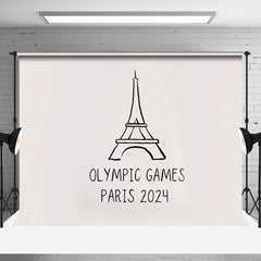 Simple sport La tour olympique Jeux Paris 2024 Toile de fond