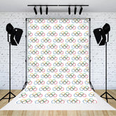 Simple Blanc sport Paris 2024 olympique Anneaux Toile de fond