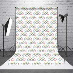 Simple Blanc sport Paris 2024 olympique Anneaux Toile de fond