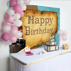 Lofaris Toile de fond joyeux anniversaire nautique phare bateau ancre, pour fête d'anniversaire enfants ou adultes