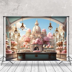 Cake Smash Bleu Ciel Dessert Atterrir La photographie Toile de fond