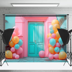 Cake Smash Sarcelle Rose Rétro Porte Photo Stand Toile de fond
