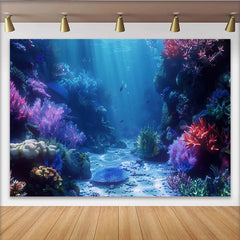 Lofaris Toile de fond de photographie sous-marine récif corallien aux couleurs vives, superbe arrière-plan océanique pour studio photo