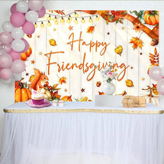 Lofaris Toile de fond pour l'Action de grâce avec citrouilles et feuilles d'automne, décor de récolte pour fête entre amis et studio photo