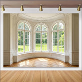Lofaris Toile de fond de photographie intérieur classique, fenêtres arquées, arrière-plan lumineux pour studio photo et portraits