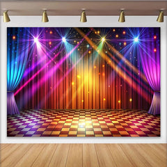 Lofaris Toile de fond de photographie pour soirée disco lumineuse et festive, magnifique arrière-plan de scène pour studio photo et événements
