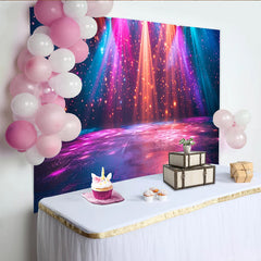 Lofaris Toile de fond de photographie de fête avec lumières vives et paillettes, magnifique arrière-plan pour scène et décoration