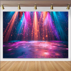 Lofaris Toile de fond de photographie de fête avec lumières vives et paillettes, magnifique arrière-plan pour scène et décoration