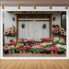 Lofaris Toile de fond de photographie marché aux fleurs printanier avec tulipes et roses, magnifique arrière-plan pour studio photo et portrait