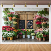 Lofaris Toile de fond de photographie de printemps fleurie avec tulipes colorées, élégant arrière-plan de marché aux fleurs pour studio photo