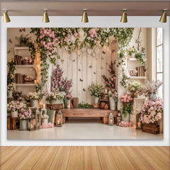 Lofaris Toile de fond de photographie florale rose et violette avec papillons, élégant arrière-plan de studio pour portrait et fête
