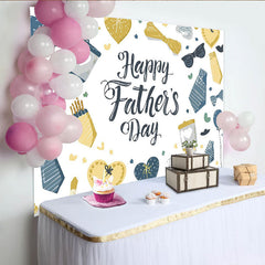 Lofaris Toile de fond pour la Fête des Pères avec cravates et lunettes de soleil, décor de célébration familiale et studio photo