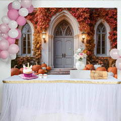 Lofaris Toile de fond automnale avec citrouilles pour Thanksgiving, magnifique décor de fête rustique pour studio photo