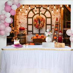 Lofaris Toile de fond automnale pour thanksgiving avec citrouilles, magnifique decor rustique pour studio photo de recolte