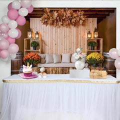 Lofaris Toile de fond d'automne rustique avec planches de bois et citrouilles, décor de récolte pour studio photo et fête de Thanksgiving