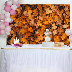 Lofaris Toile de fond de photographie automne avec feuilles d'érable, décor saisonnier idéal pour studio photo et portrait