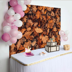 Lofaris Toile de fond de photographie feuilles d'automne aux couleurs chaudes, magnifique arrière-plan pour studio photo ou portrait d'automne