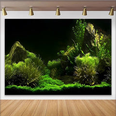 Lofaris Toile de fond de photographie nature luxuriante avec roches et verdure, véritable arrière-plan pour studio photo professionnel