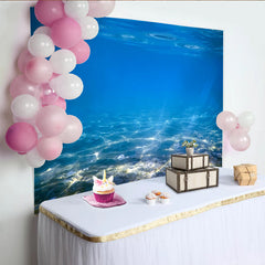 Lofaris Toile de fond de photographie sous-marine avec eau bleue claire et rayons de soleil, magnifique arrière-plan réaliste pour studio photo