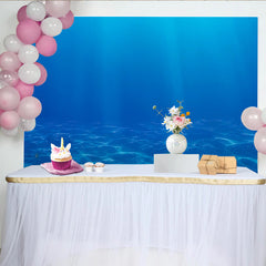 Lofaris Toile de fond de photographie sous-marine bleu océan et sable, magnifique arrière-plan aquatique pour studio photo professionnel