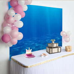 Lofaris Toile de fond de photographie sous-marine bleu océan et sable, magnifique arrière-plan aquatique pour studio photo professionnel