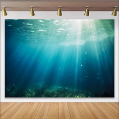 Lofaris Toile de fond de photographie sous-marine profonde avec rayons de soleil, magnifique arrière-plan naturel pour studio photo