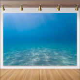 Lofaris Toile de fond de photographie sous-marine bleue et sable, arrière-plan océanique avec lumière naturelle pour studio photo