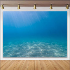Lofaris Toile de fond de photographie sous-marine bleue et sable, arrière-plan océanique avec lumière naturelle pour studio photo