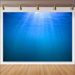 Lofaris Toile de fond de photographie sous-marine avec rayons de lumière bleus et surface d'eau, décor aquatique apaisant pour studio photo
