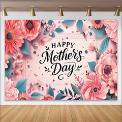 Lofaris Toile de fond pour la Fête des Mères, fleurs roses et papillons élégants, magnifique décor floral pour célébration et séance photo