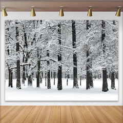 Lofaris Toile de fond de photographie forêt enneigée paysages d'hiver, magnifique arrière-plan pour studio photo et portraits