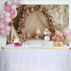 Lofaris Toile de fond de photographie florale avec texture bois rustique, magnifique arrière-plan vintage pour studio photo