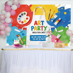 Lofaris Toile de fond anniversaire peinture et couleurs vives pour enfants, magnifique décor avec éclaboussures de peinture pour studio photo