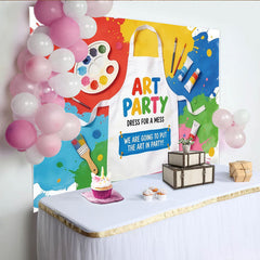 Lofaris Toile de fond anniversaire peinture et couleurs vives pour enfants, magnifique décor avec éclaboussures de peinture pour studio photo