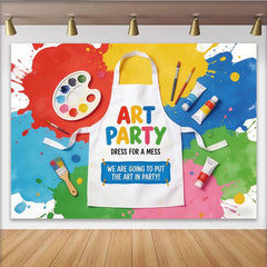 Lofaris Toile de fond anniversaire peinture et couleurs vives pour enfants, magnifique décor avec éclaboussures de peinture pour studio photo