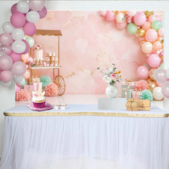 Lofaris Toile de fond pour anniversaire rose et or avec ballons pour fille, magnifique décor de fête pour studio photo
